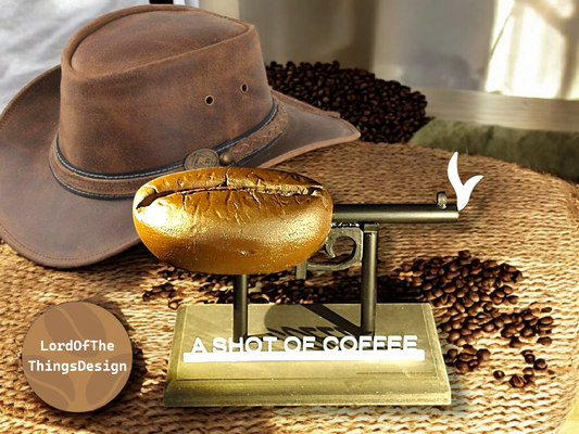 Coffee Beans Art "A Coffee Shot" sculpture