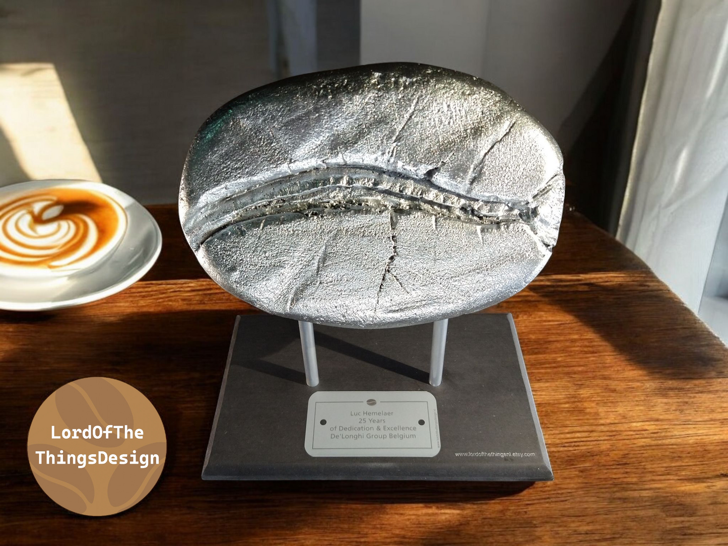 Trofee Zilver voor bijvoorbeeld "Best Barista".