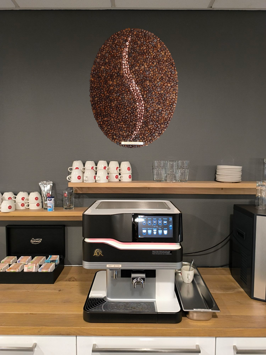 Coffee Beans Art Wall Panel 42x32cm Gold