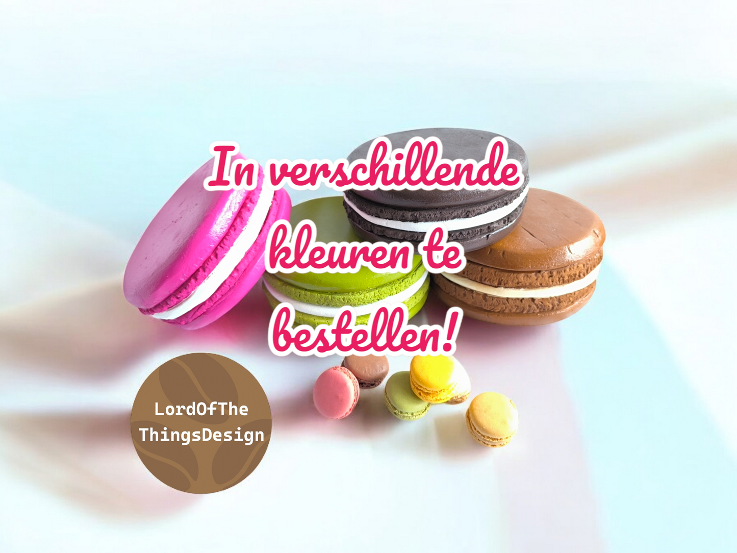Giant Macarons 18cm voor decoratie in diverse kleur combinaties