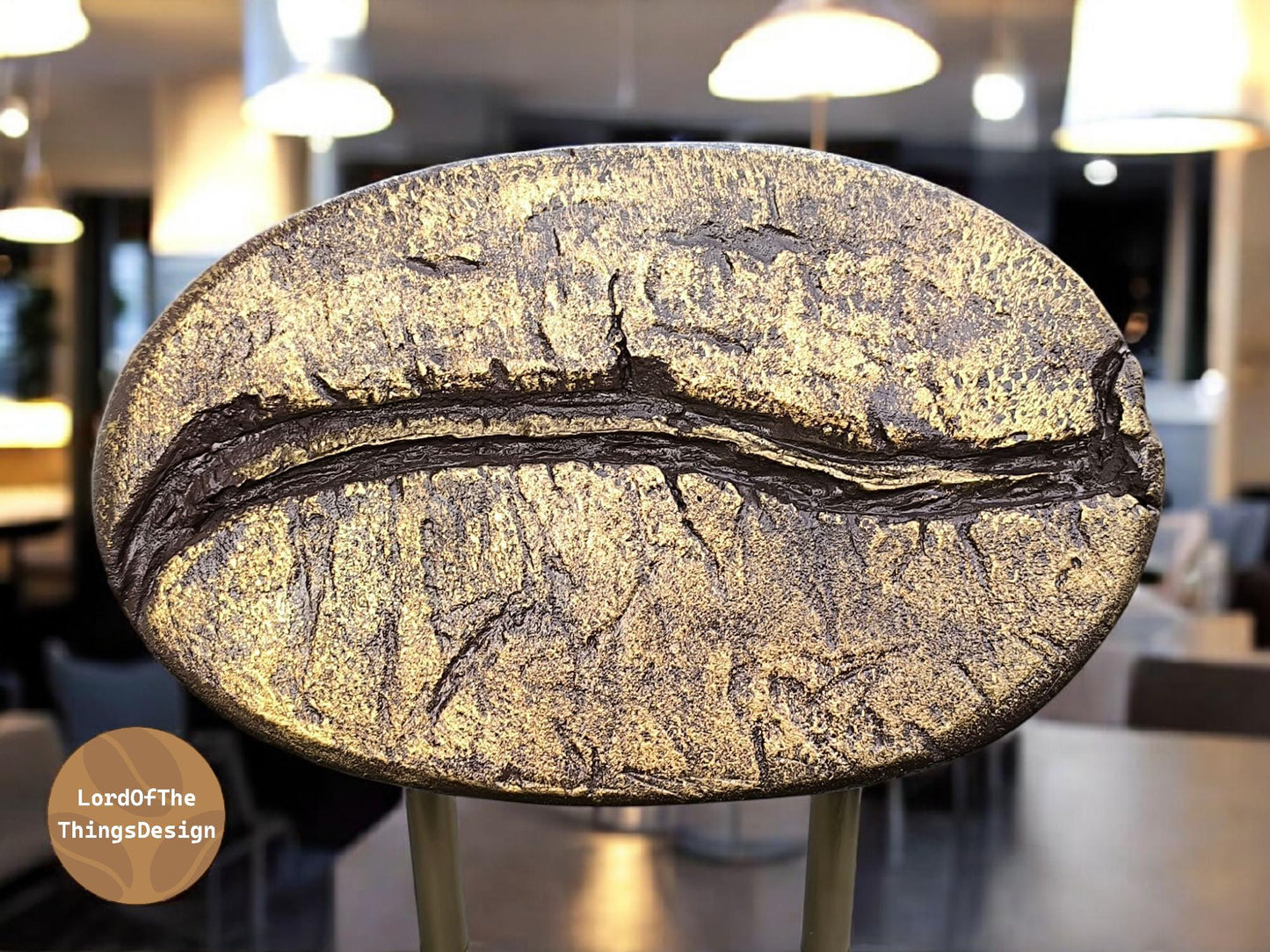 Grote Koffiebonen Trofee (Brons look) voor Best Barista of als sculptuur