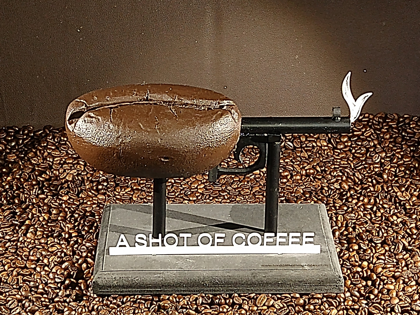 Coffee Beans Art "A Coffee Shot" sculpture