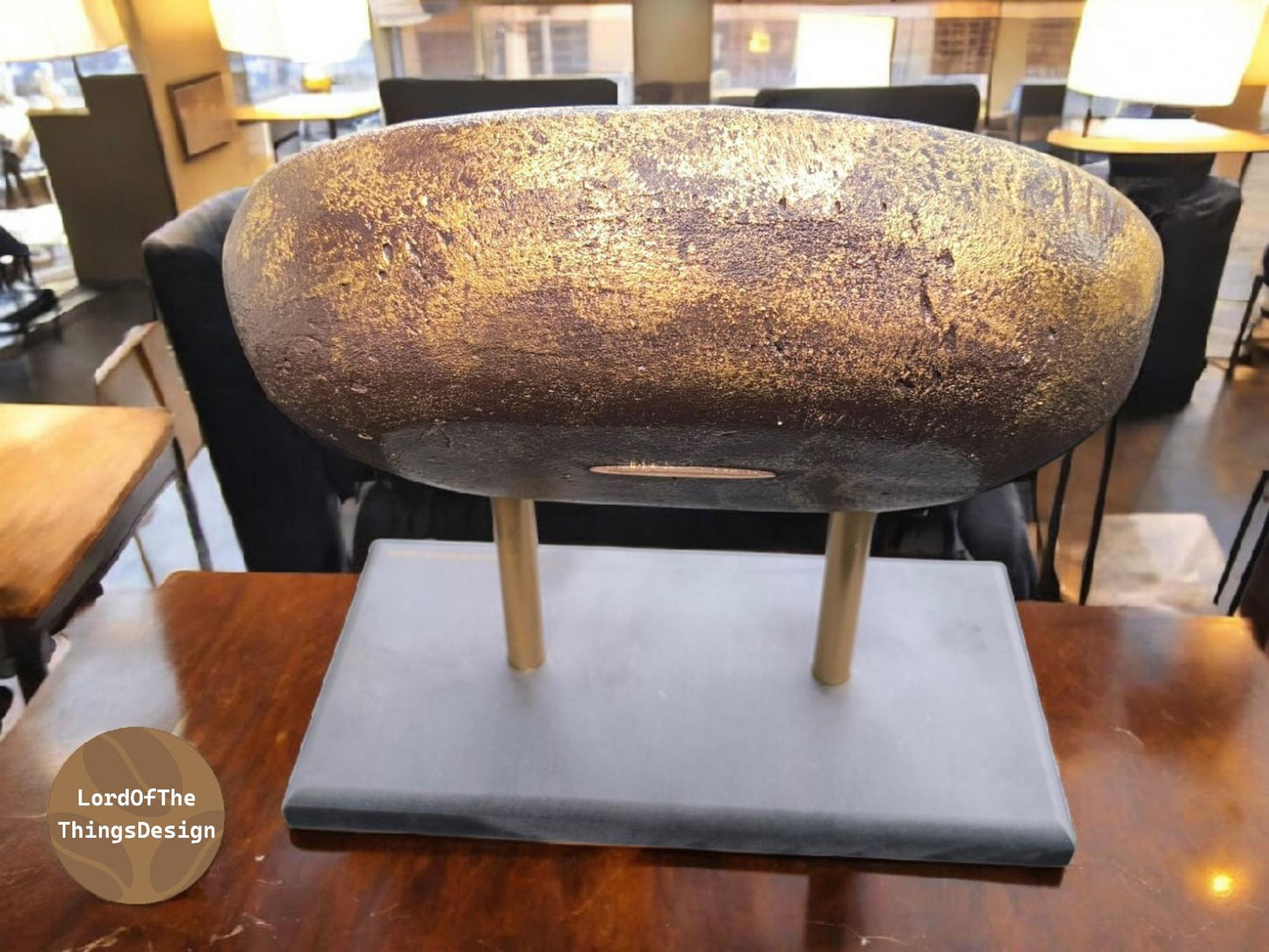 Grote Koffiebonen Trofee (Brons look) voor Best Barista of als sculptuur