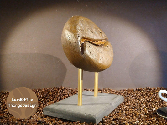 koffieboon sculptuur goud sfeer