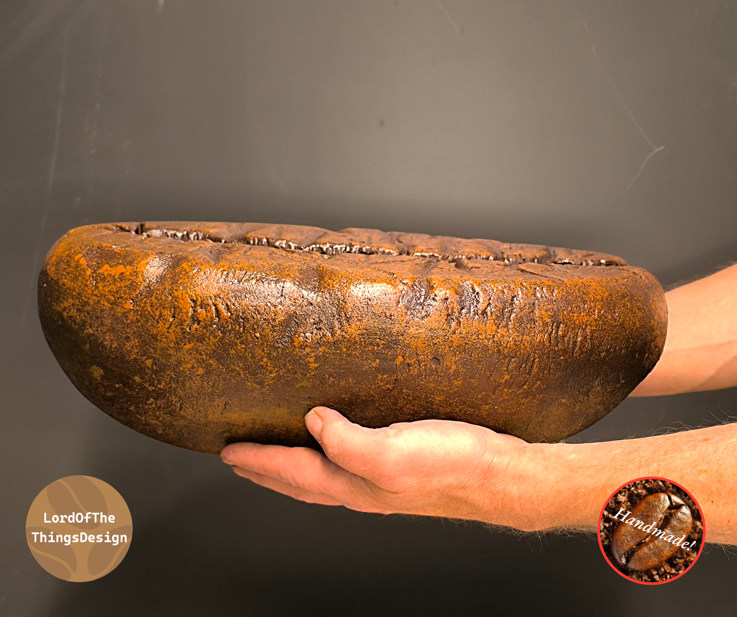 Handgemaakte reuzen koffiebonen voor evenementen en horeca door Lord Of The Things Design