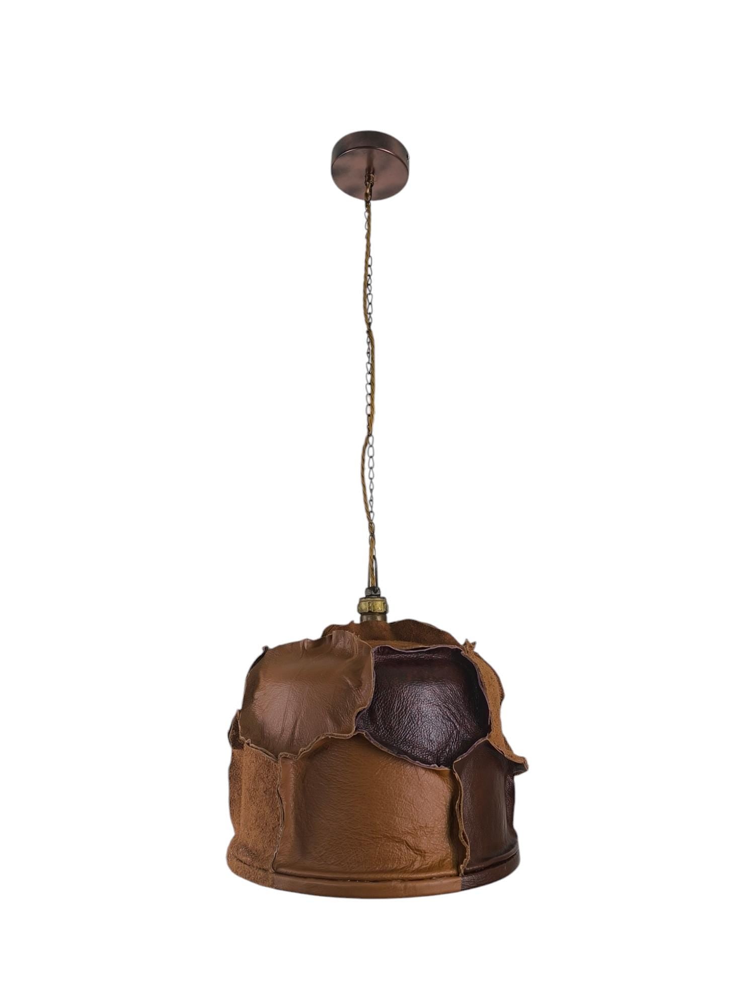 Hanglamp met hoogwaardig leer bekleed