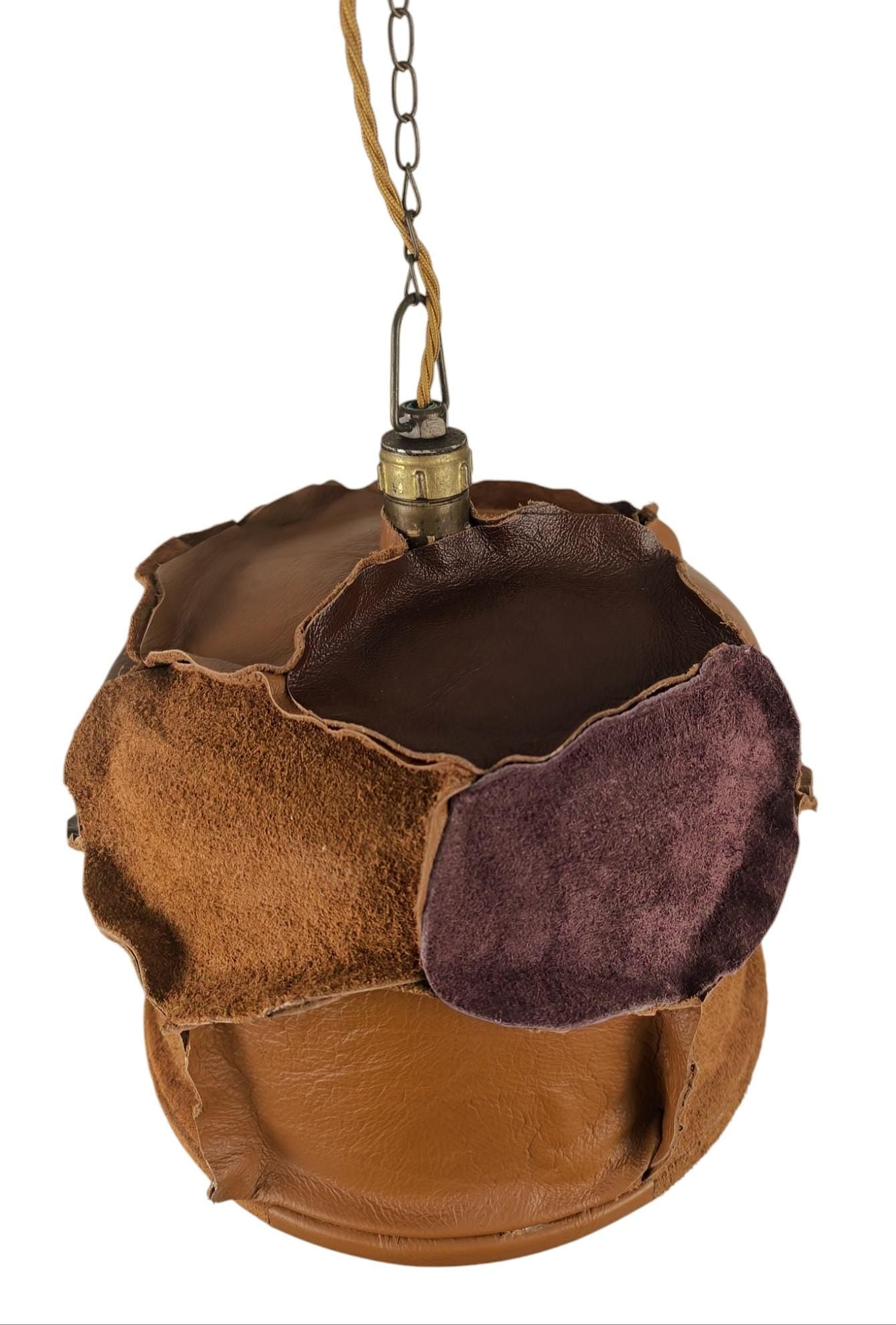 Hanglamp met hoogwaardig leer bekleed