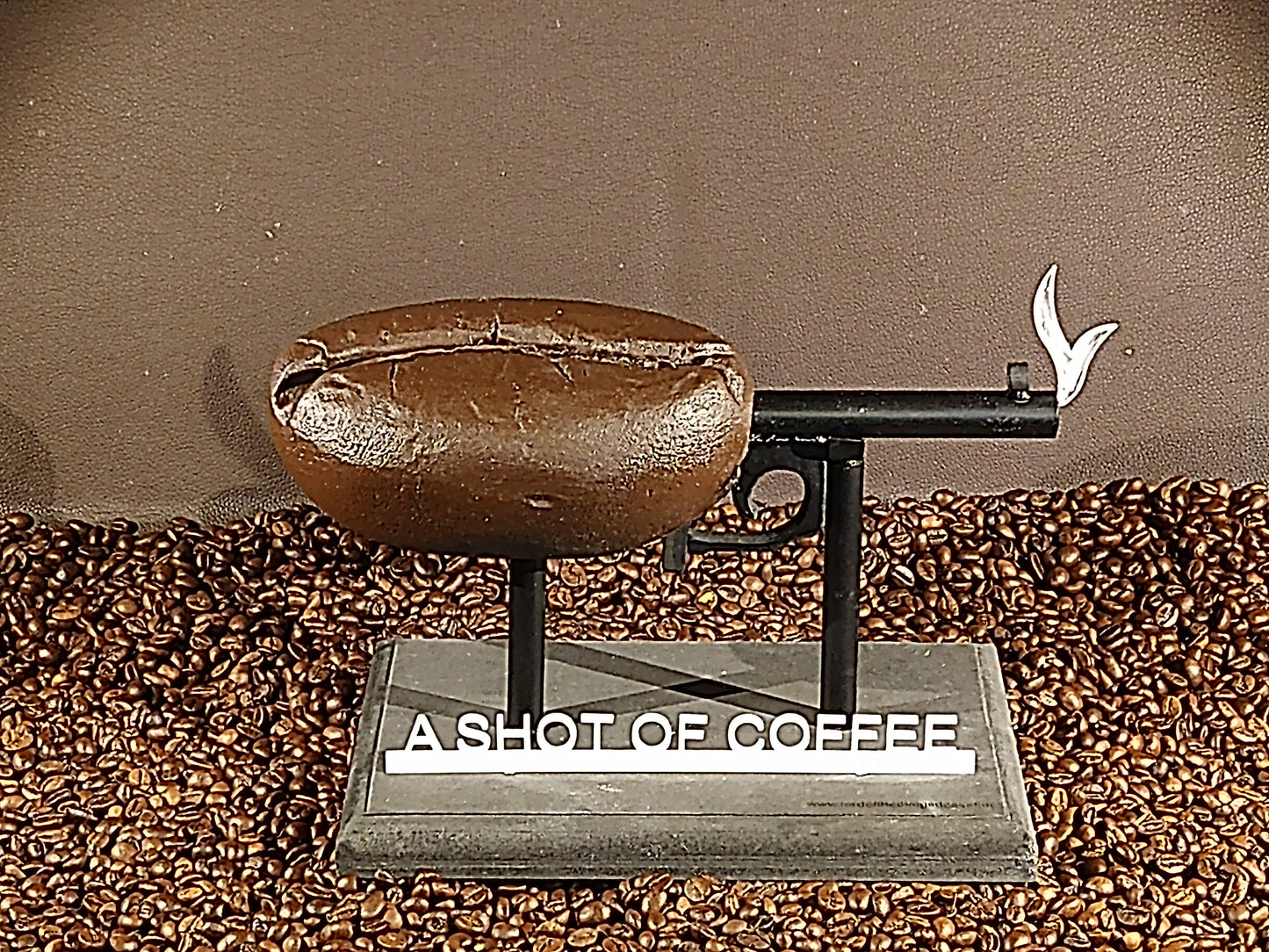 Coffee Beans Art "A Coffee Shot" sculpture