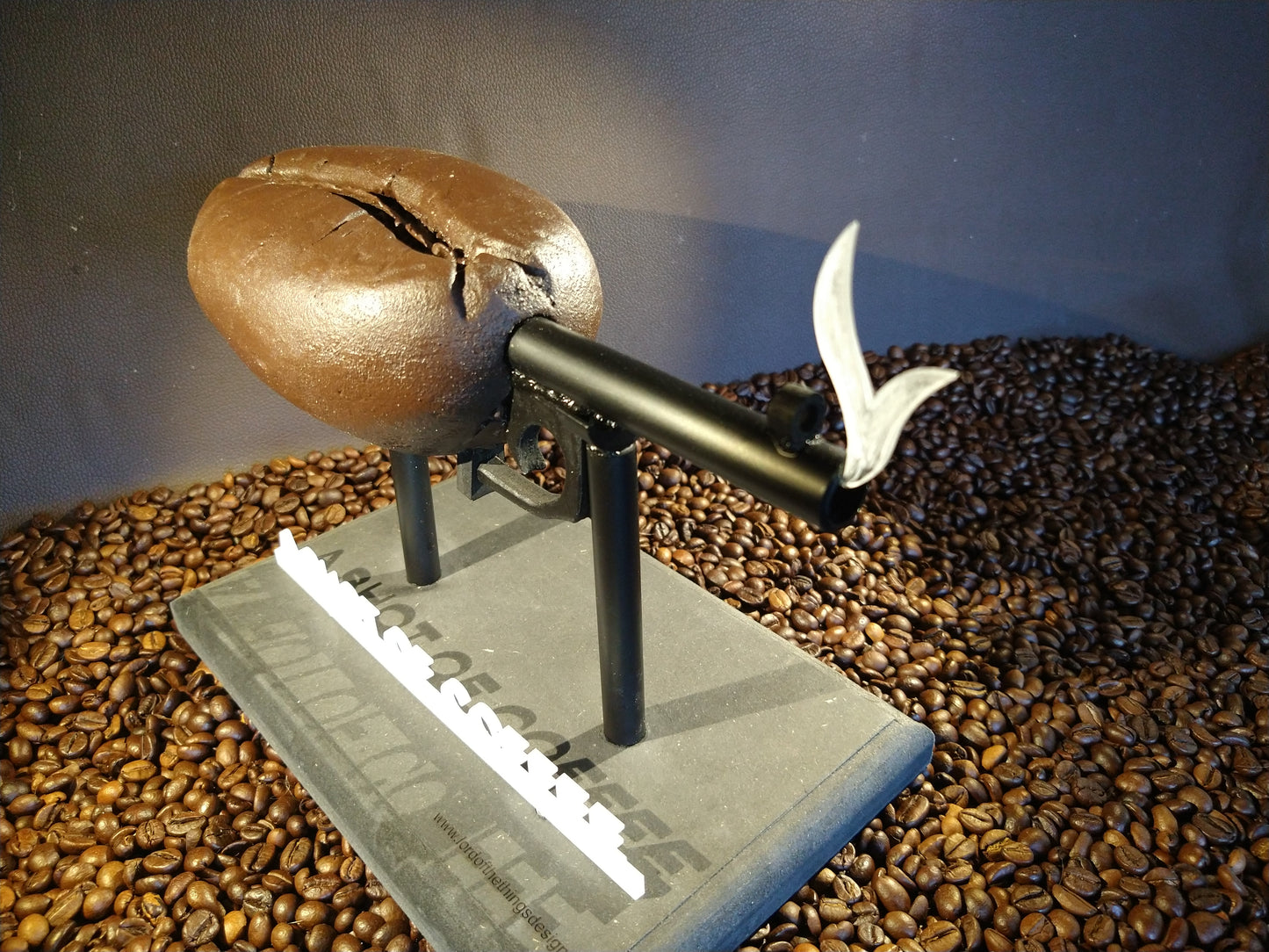 Coffee Beans Art "A Coffee Shot" sculpture