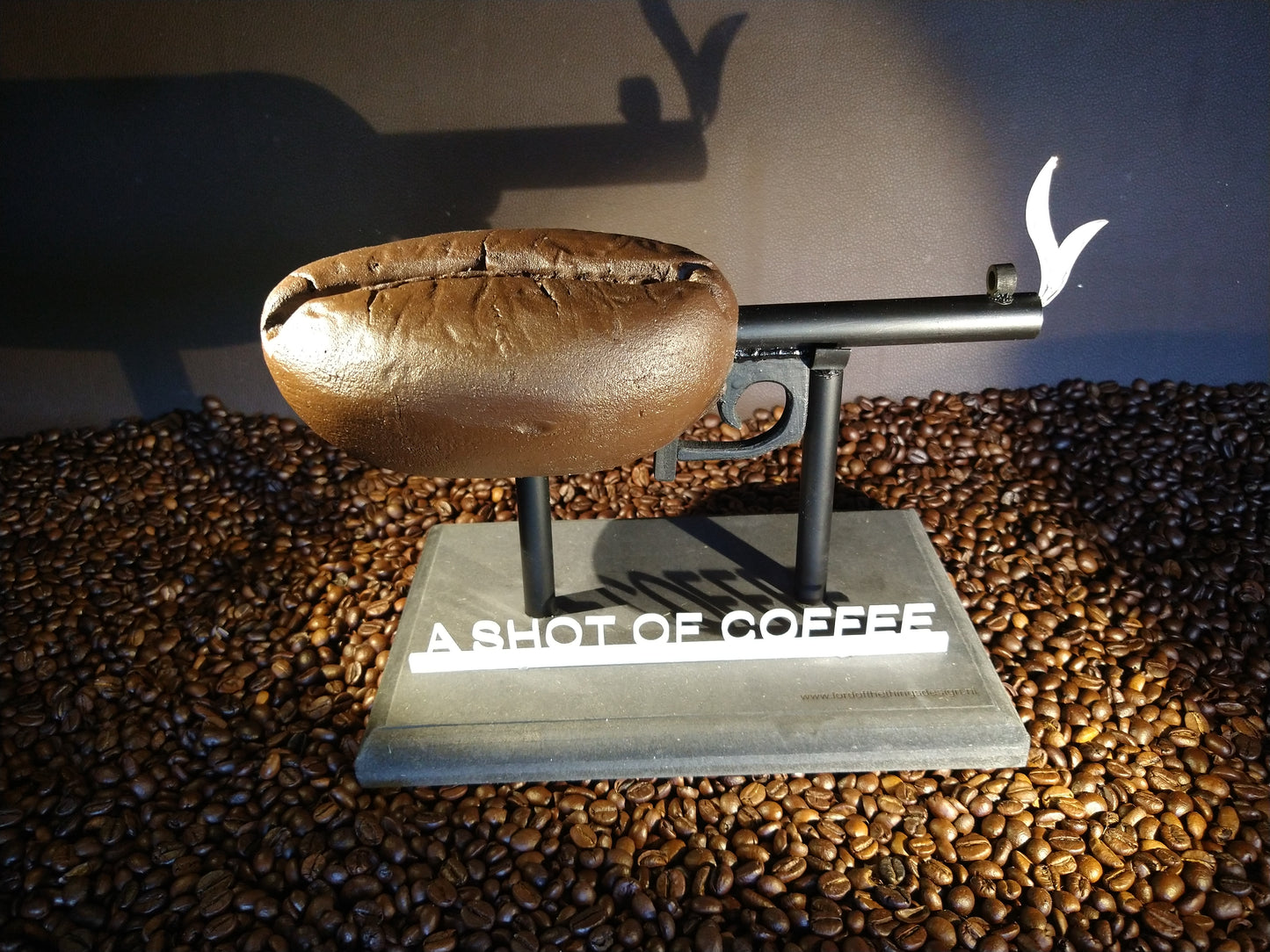 Coffee Beans Art "A Coffee Shot" sculpture