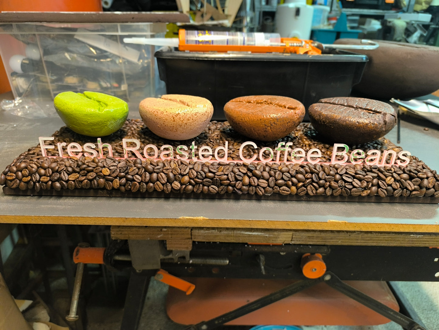 Fresh Roasted Coffee Beans display