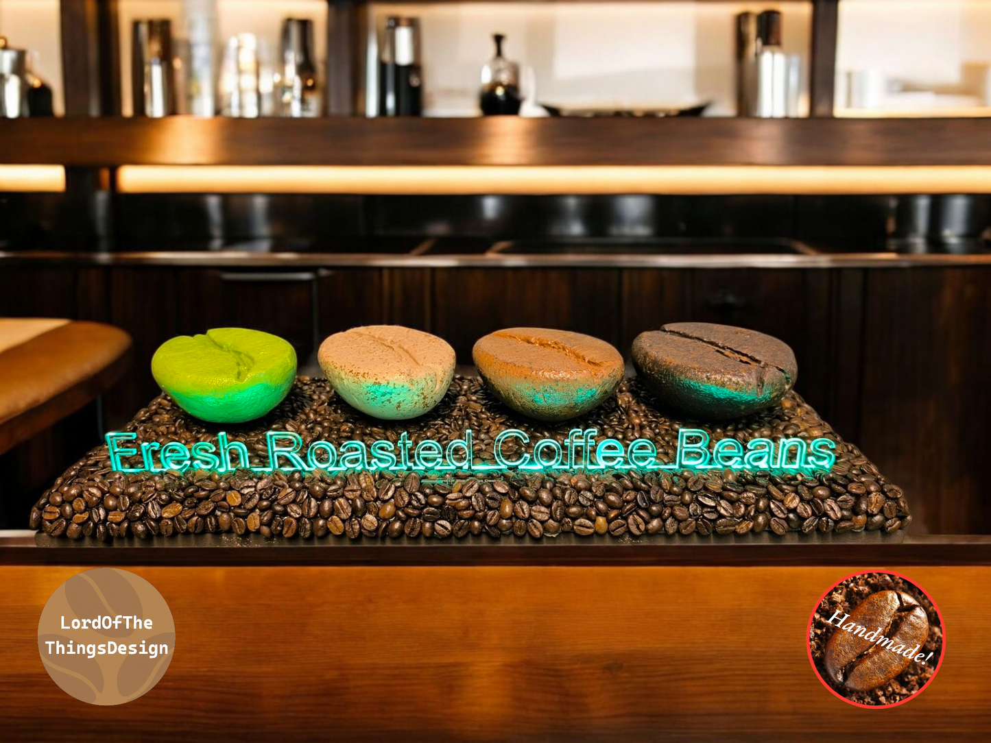 Fresh Roasted Coffee Beans display