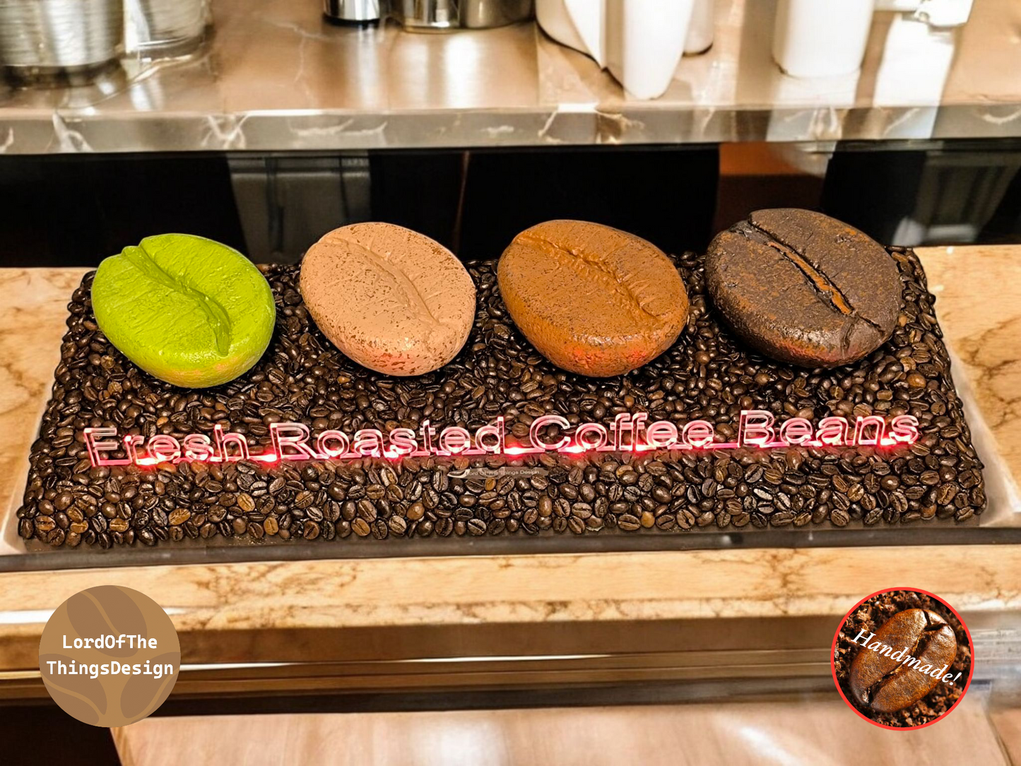 Fresh Roasted Coffee Beans display