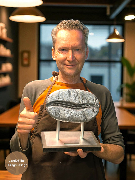 Handgemaakte trofeeën voor koffiewedstrijden door Lord Of The Things Design