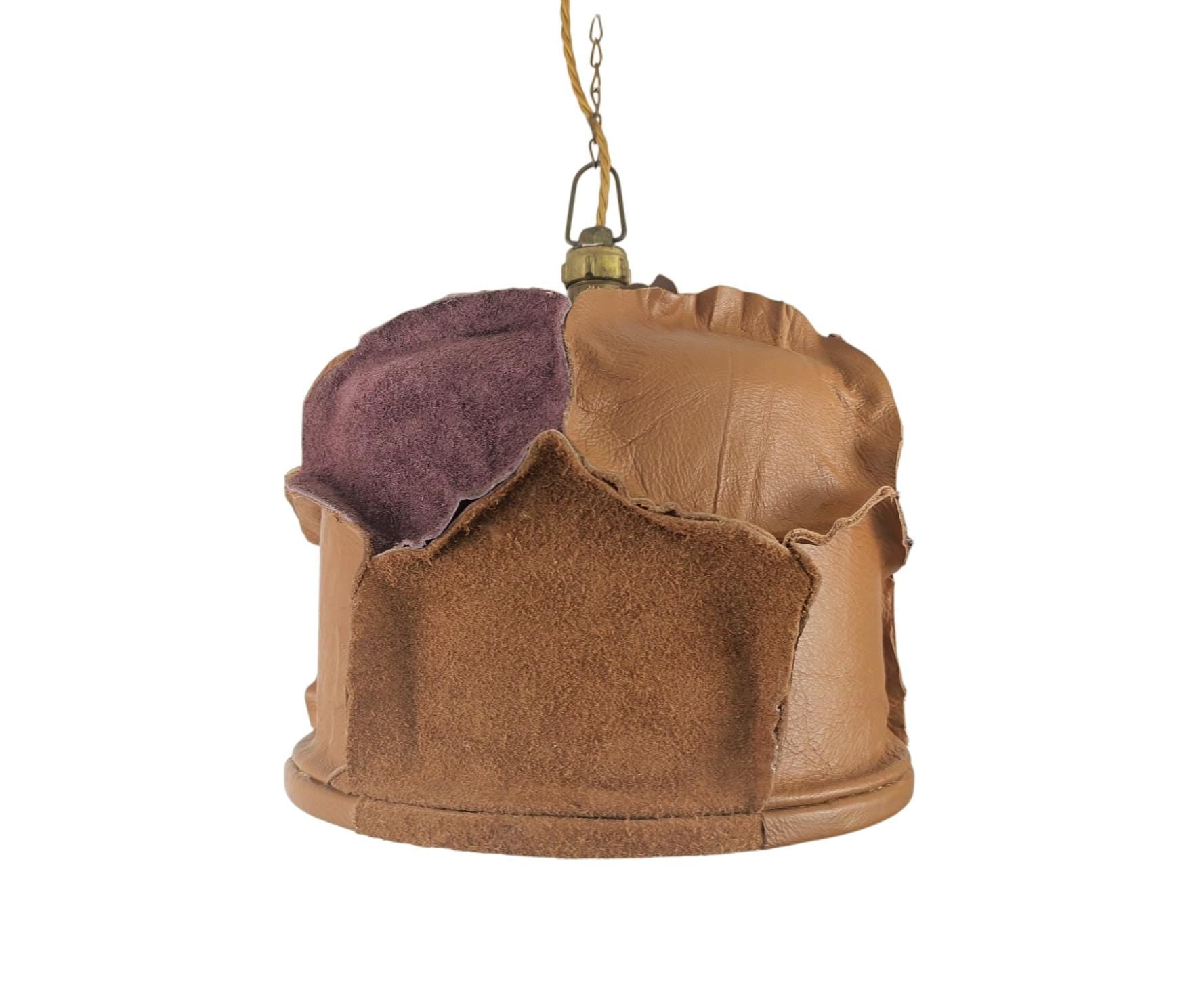 hanglamp met leer