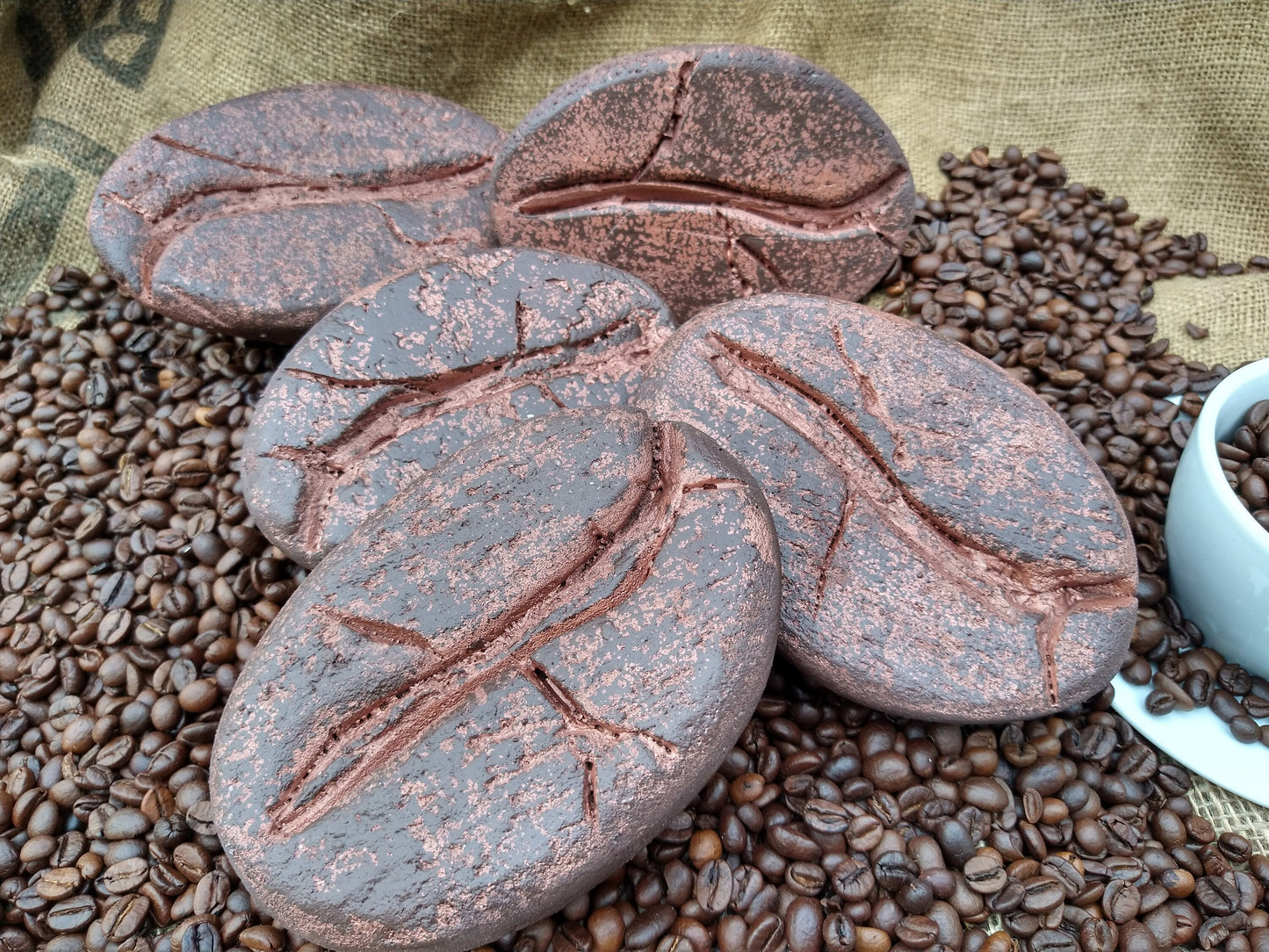 koffieboon sculpturen realistisch handmade 